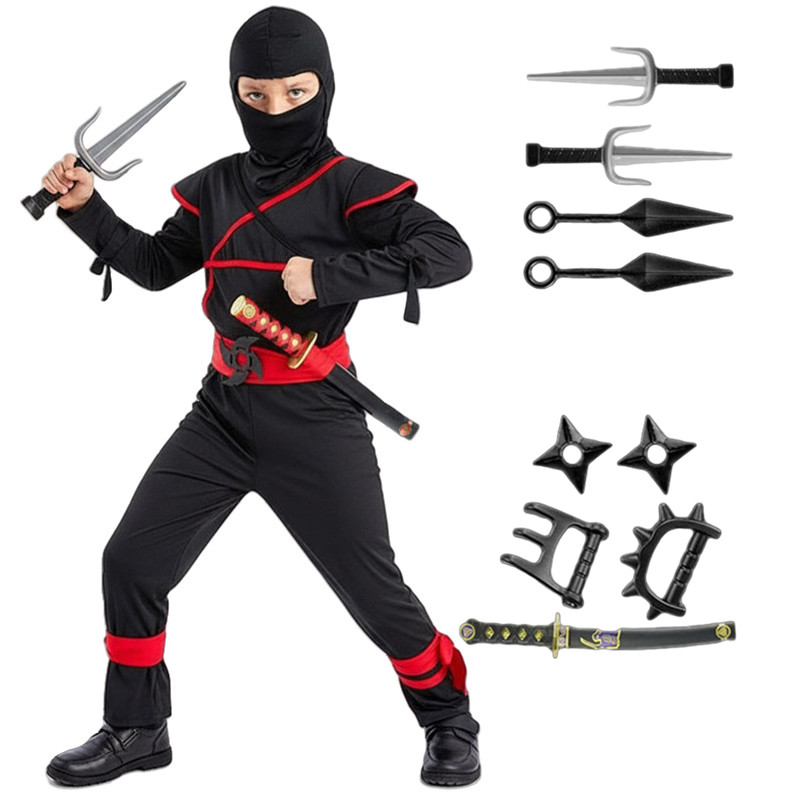 Anime Cosplay Mask - Japanese Samurai Costume for Kids Ninja