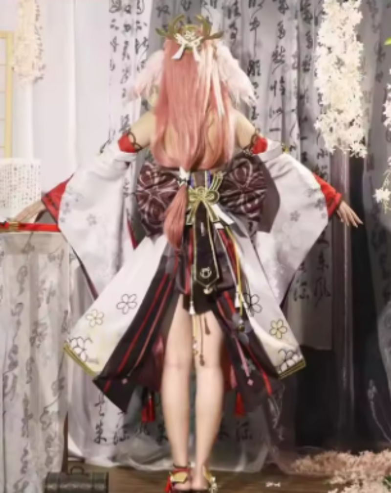 Genshin Impact Yae Miko Cospla - Anime Cosplay Kostüm ulasan dan harga