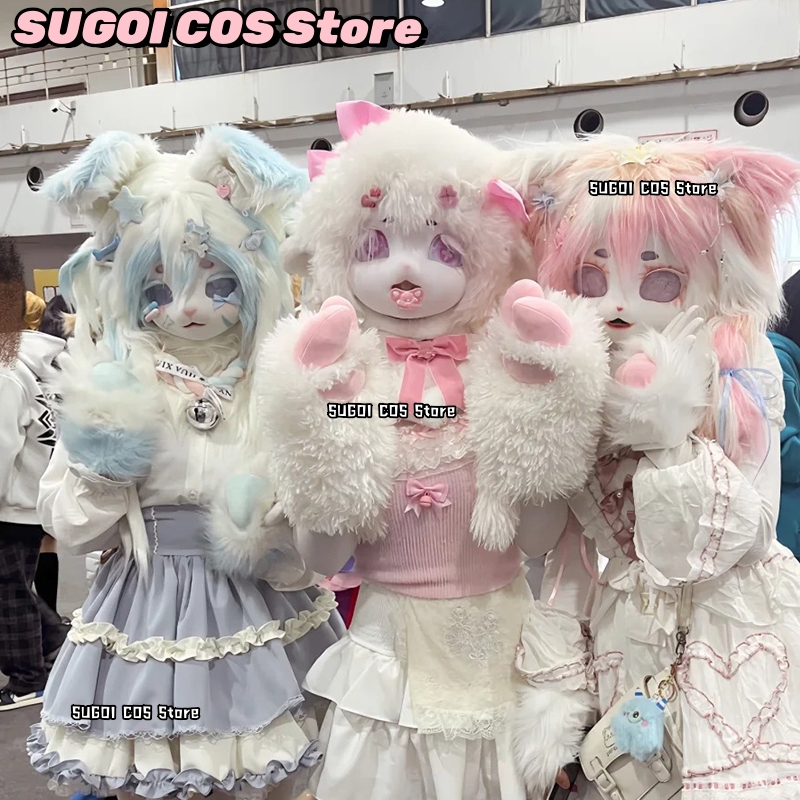 aBcSCS*Fursuit Head Kigurumi C - Anime Cosplay Mask ulasan dan harga