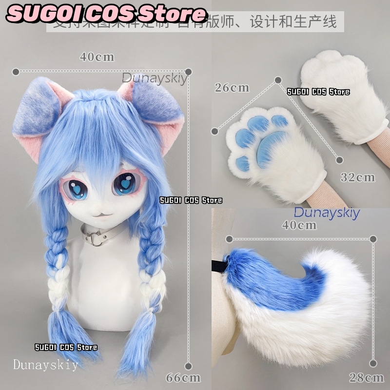 aBcSCS*Fursuit Head Kigurumi C - Anime Cosplay Mask ulasan dan harga