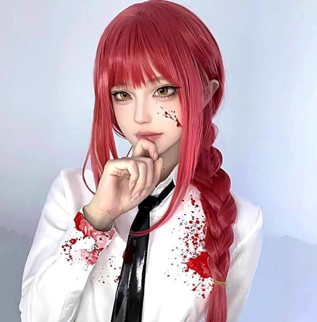 Makima Wig Cosplay Women  Anim - Anime Cosplay Makima ulasan dan harga