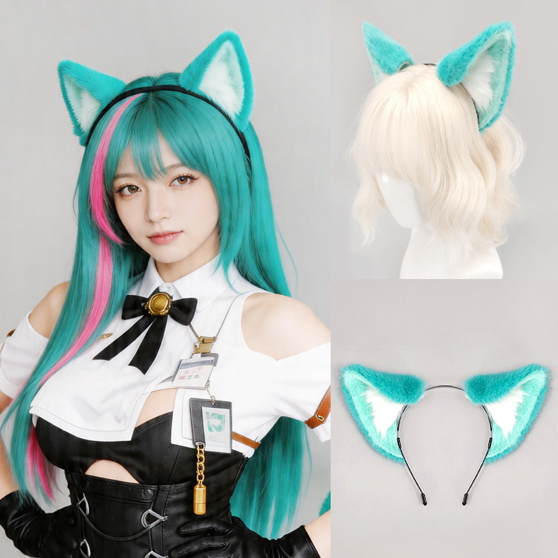 Handmade Nanaly Mint Cat Ears  - Cosplay Anime Expo ulasan dan harga