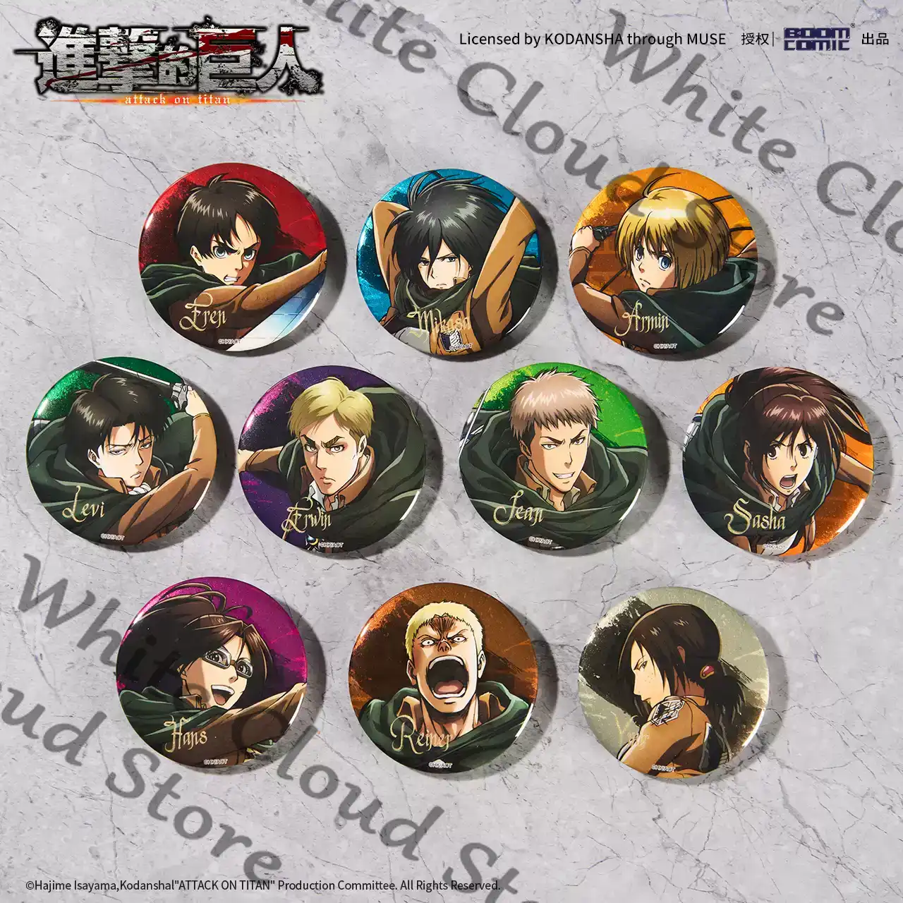 Anime Attack on Titan Levi Ack - Anime Cosplay Drawing ulasan dan harga