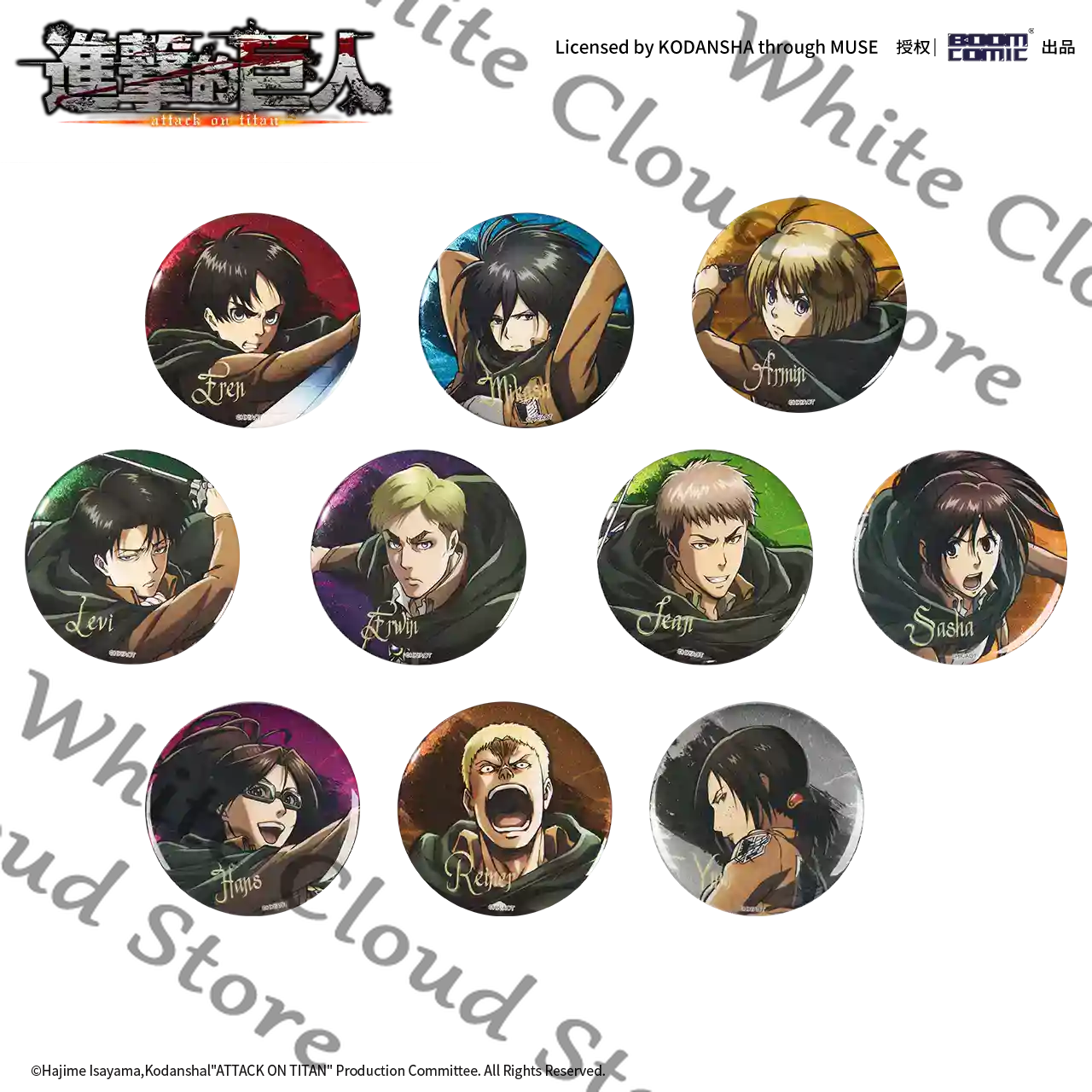 Anime Attack on Titan Levi Ack - Anime Cosplay Drawing ulasan dan harga