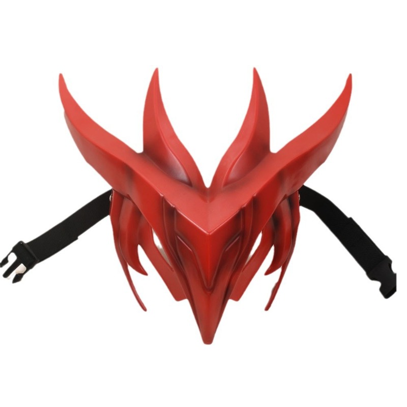 Plastic Mask Yone League of Le - Anime Cosplay Tiktok ulasan dan harga